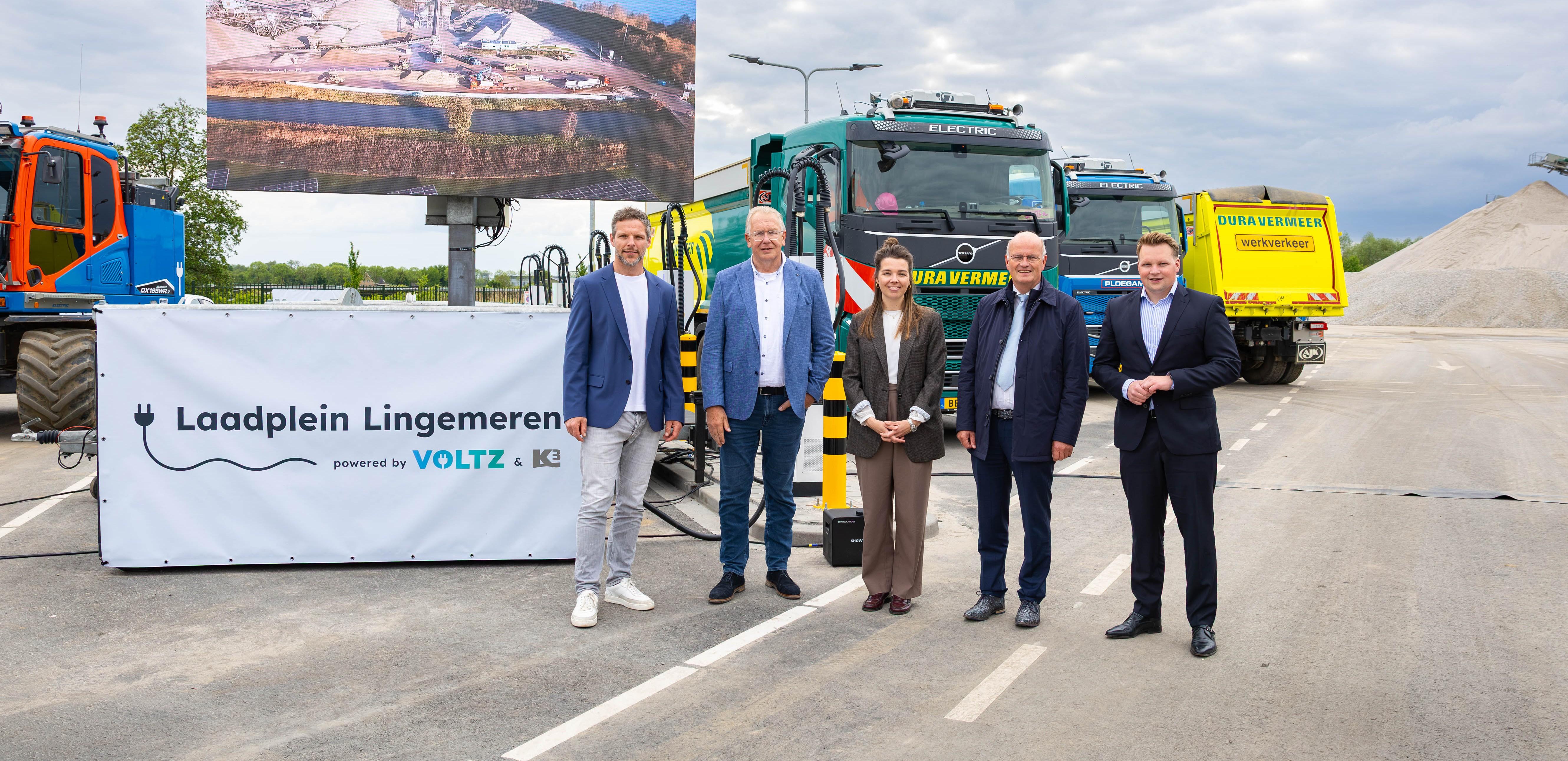 Opening laadplein Voltz, K3, Ploegam, Dura Vermeer